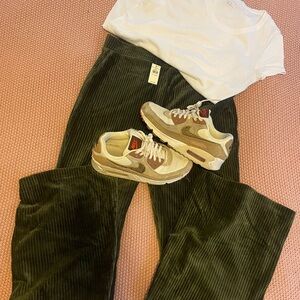 Aerie Olive Wide Leg Pants